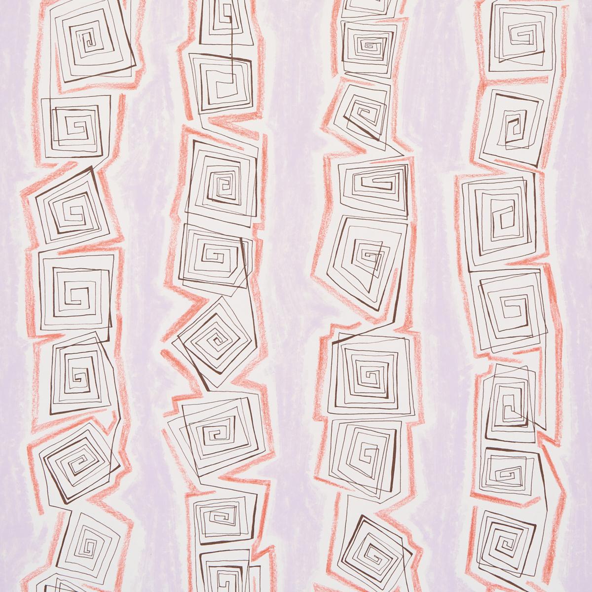 Schumacher Backdrop X Schumacher Taboo Warm Lilac Wallpaper