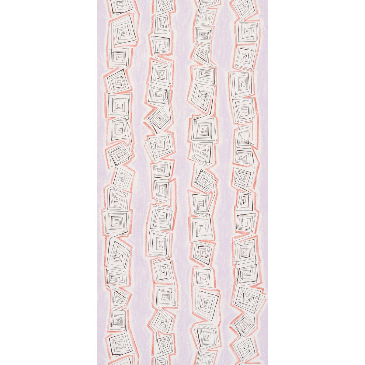 Schumacher Backdrop X Schumacher Taboo Warm Lilac Wallpaper