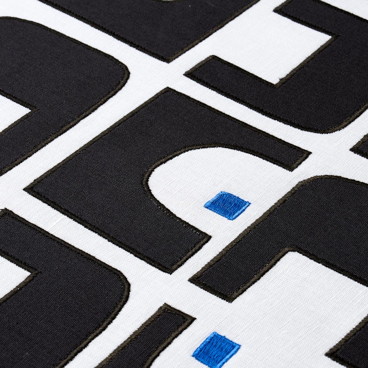 Schumacher Den Appliqu Carbon Fabric