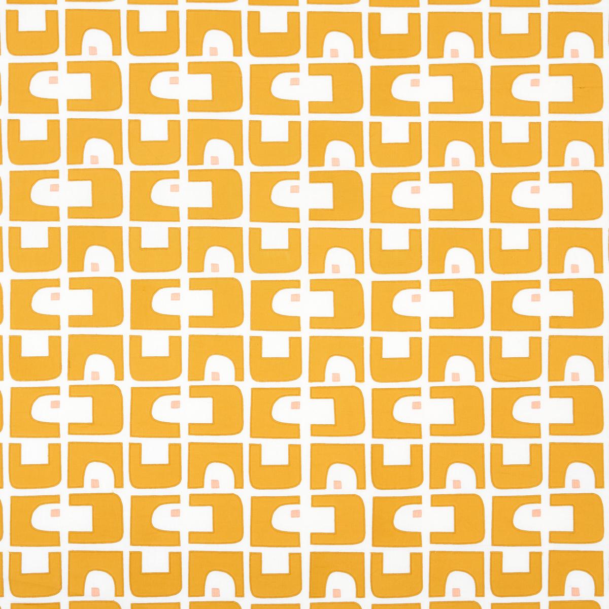 Schumacher Den Appliqu Ochre Fabric