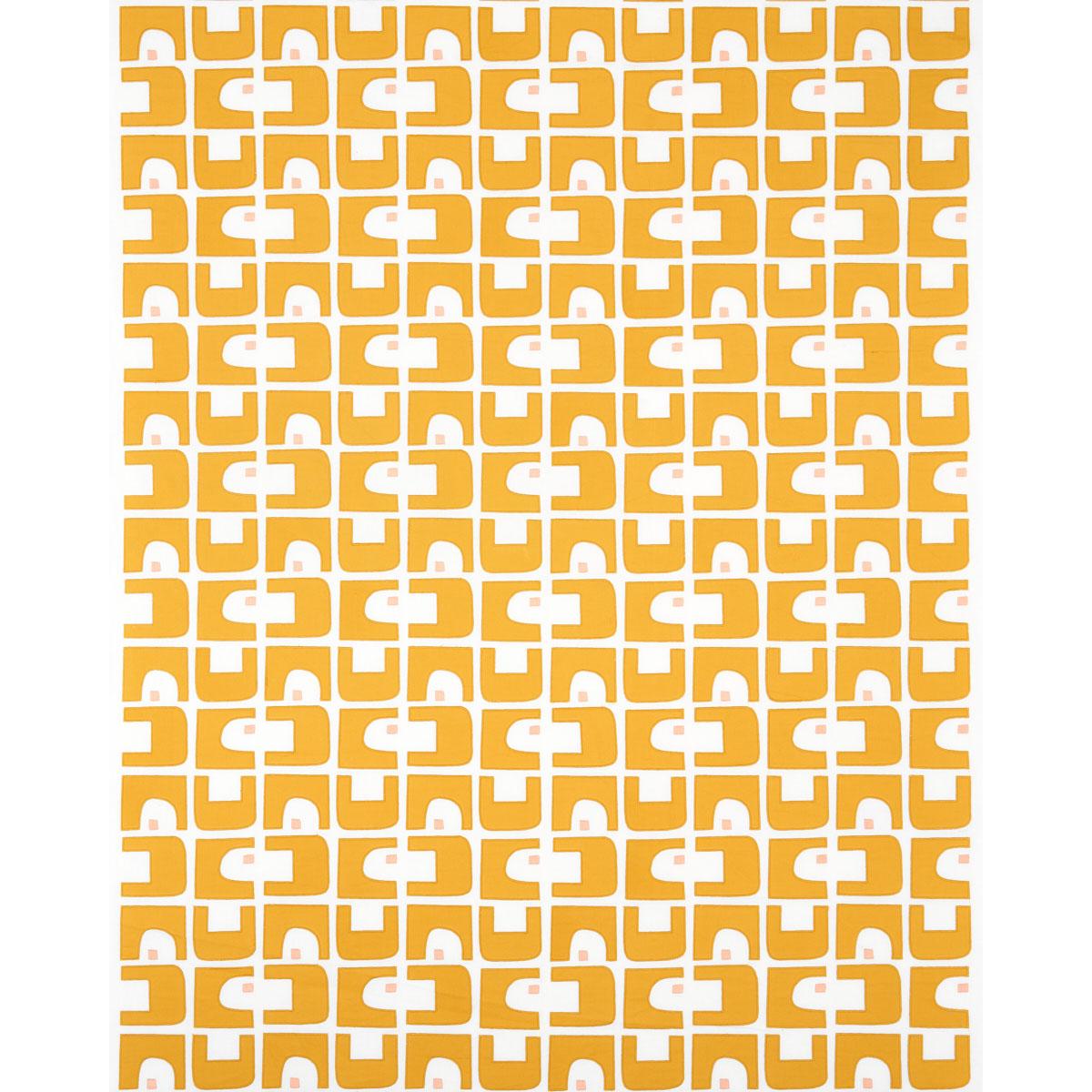 Schumacher Den Appliqu Ochre Fabric