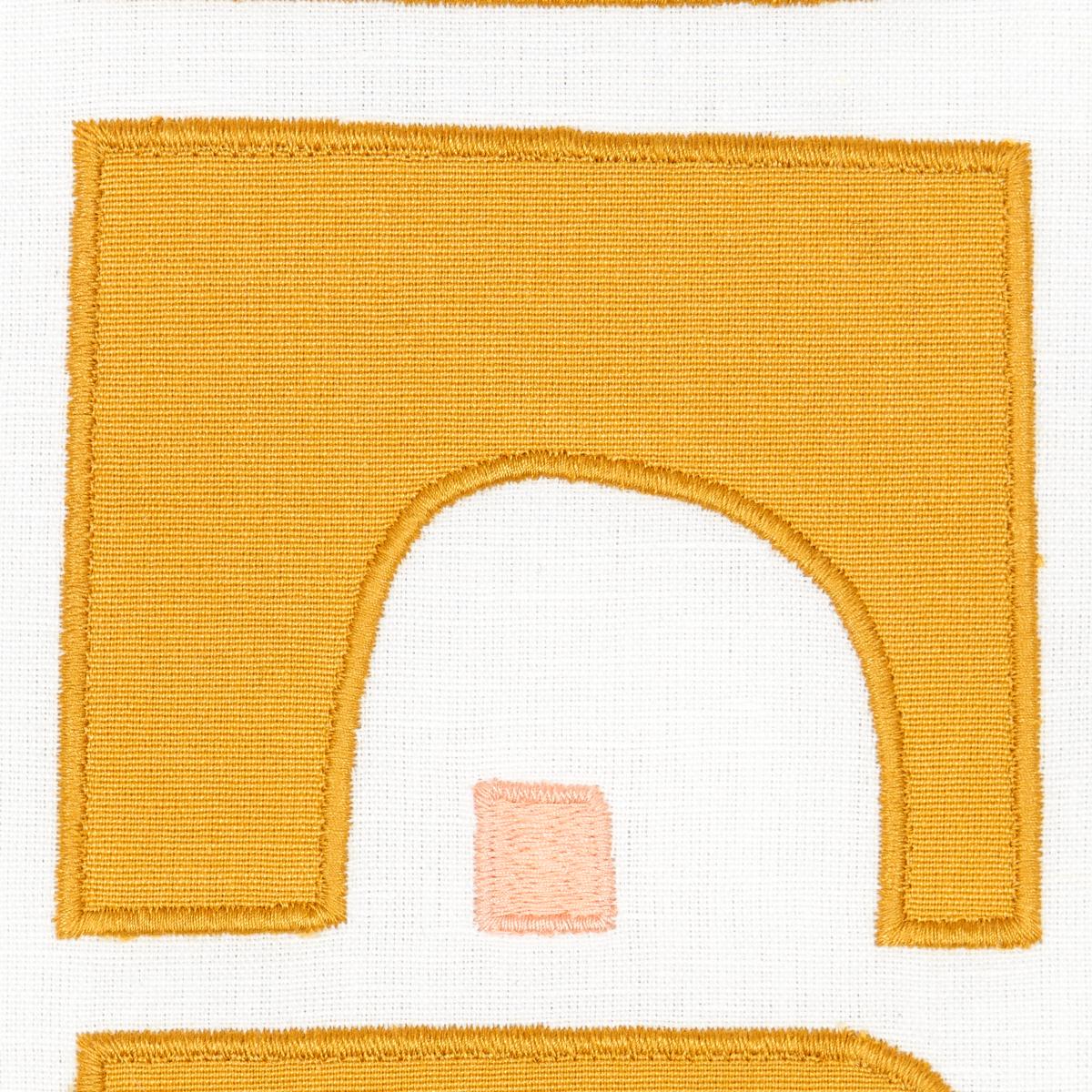 Schumacher Den Appliqu Ochre Fabric
