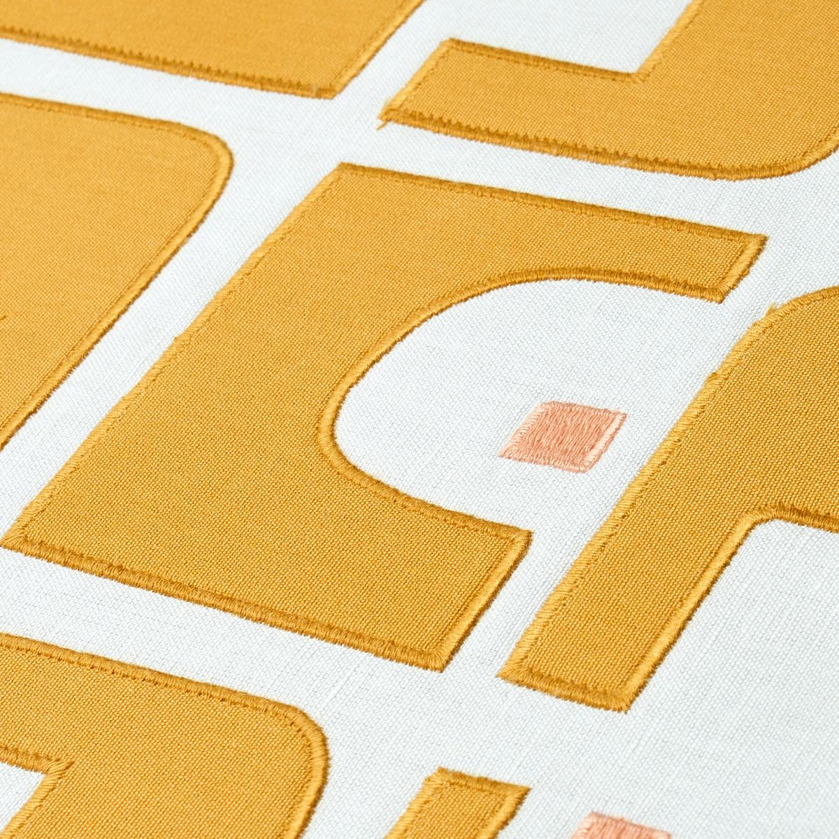 Schumacher Den Appliqu Ochre Fabric