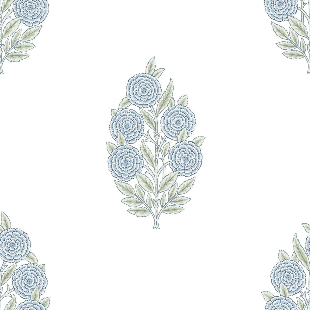 RoomMates Tamara Day Dutch Floral Peel & Stick By Roommates blue Wallpaper