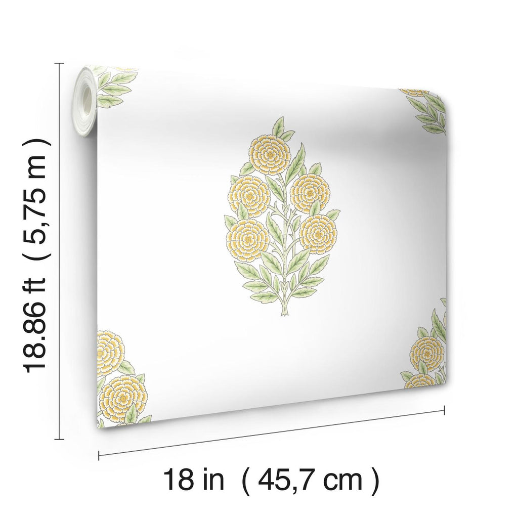 RoomMates Tamara Day Dutch Floral Peel & StickBy Roommates yellow Wallpaper