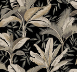 York Summerhouse Midnight Black Wallpaper