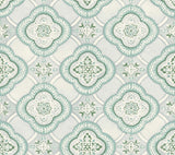 York Garden Trellis Rain Blue Wallpaper