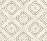 York Garden Trellis Hazel Beige Wallpaper