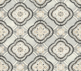 York Garden Trellis Onyx Black/Grey Wallpaper