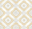 York Garden Trellis Ochre Yellow Wallpaper