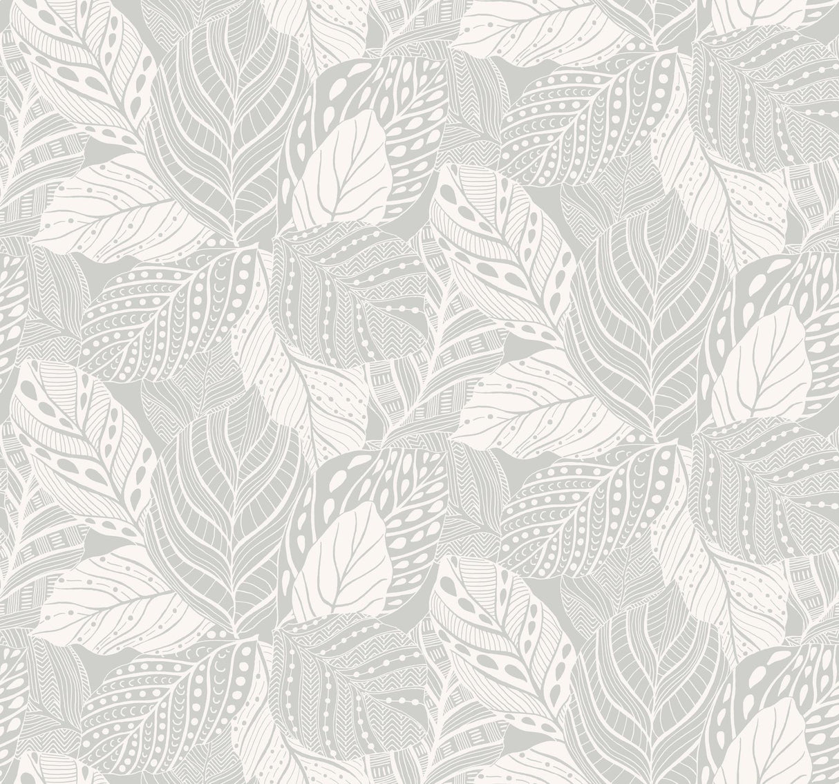 York Vinca Flint Grey Wallpaper