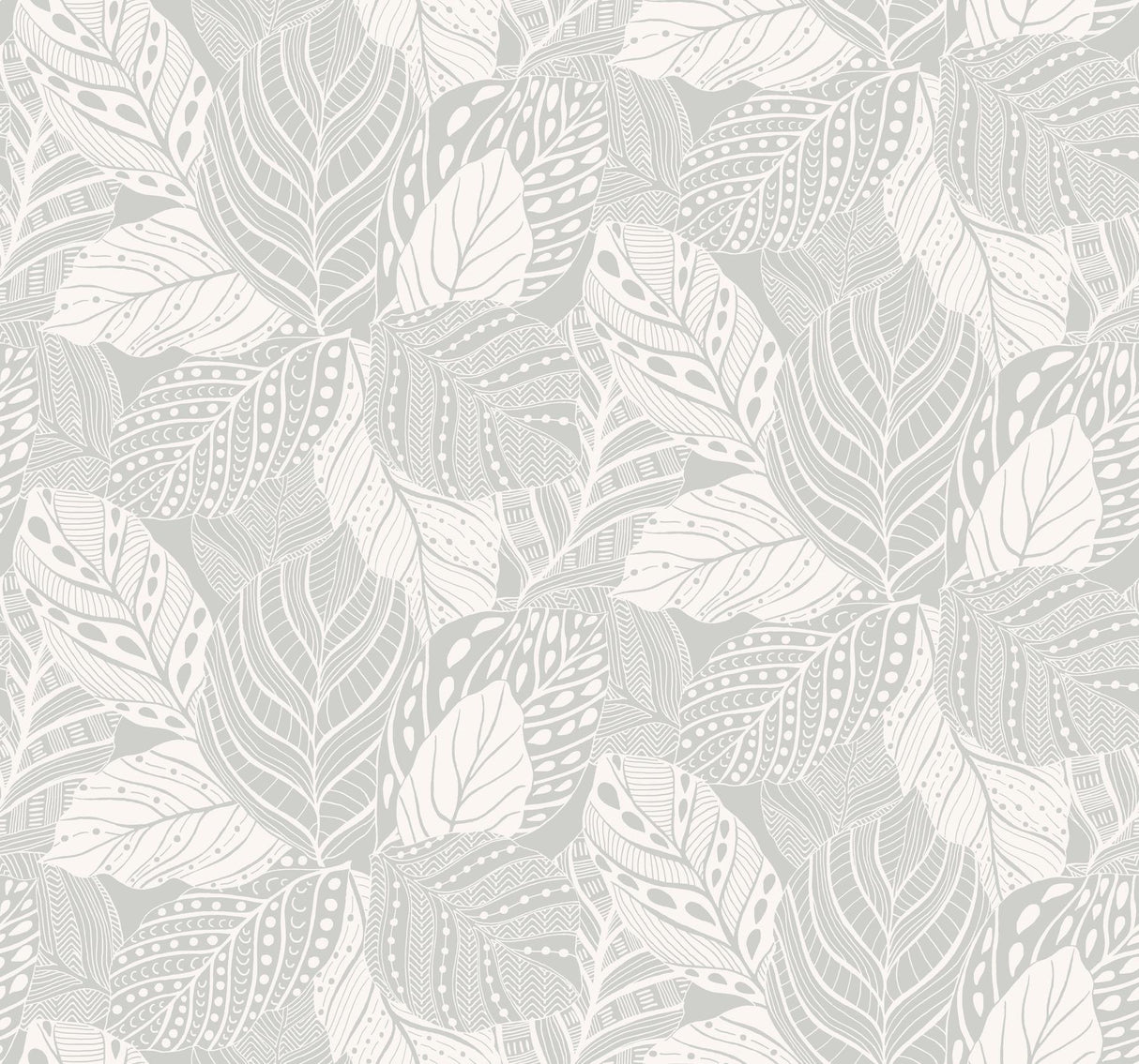 York Vinca Flint Grey Wallpaper