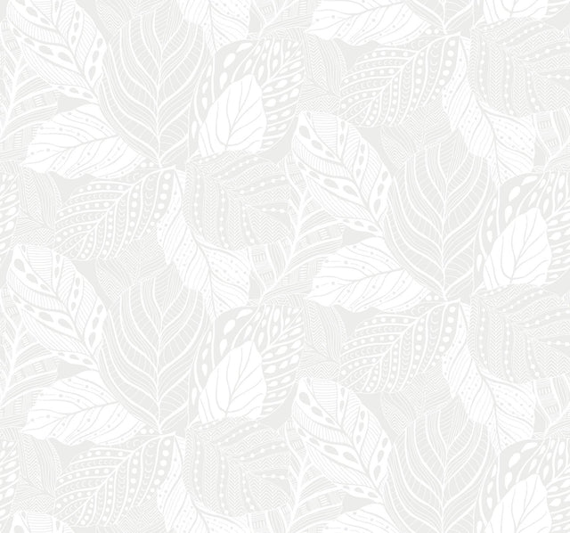 York Vinca Pearl White/Off White Wallpaper