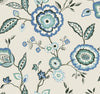 York Dahlia Blooms Blue Wallpaper