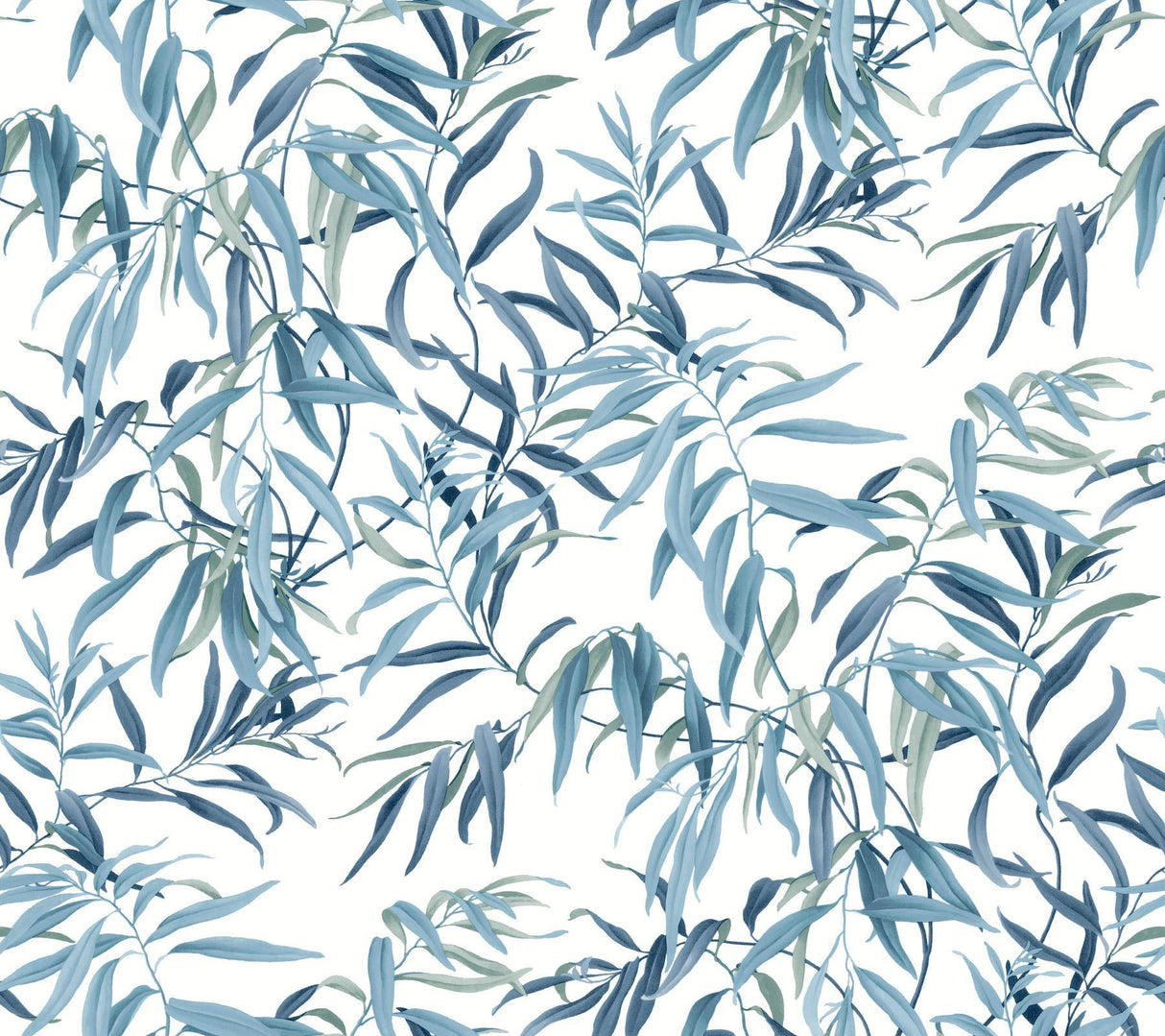 York Willow Grove Sky Blue Wallpaper
