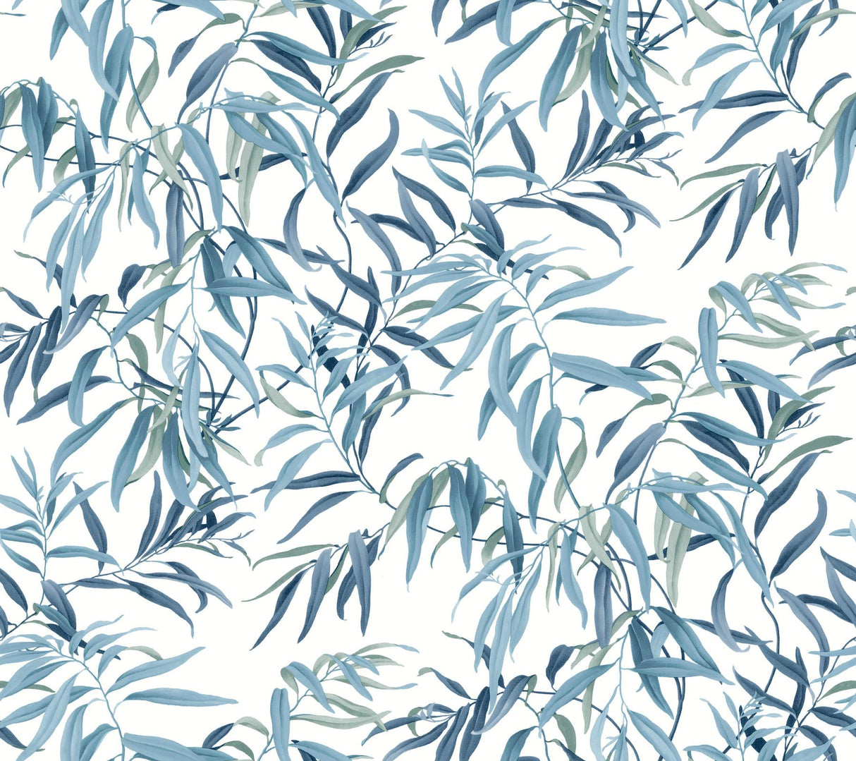 York Willow Grove Sky Blue Wallpaper