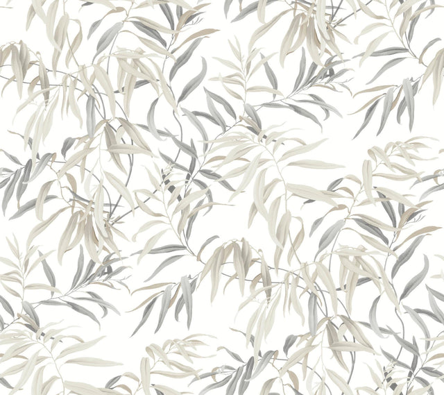 York Willow Grove Sand Beige Wallpaper