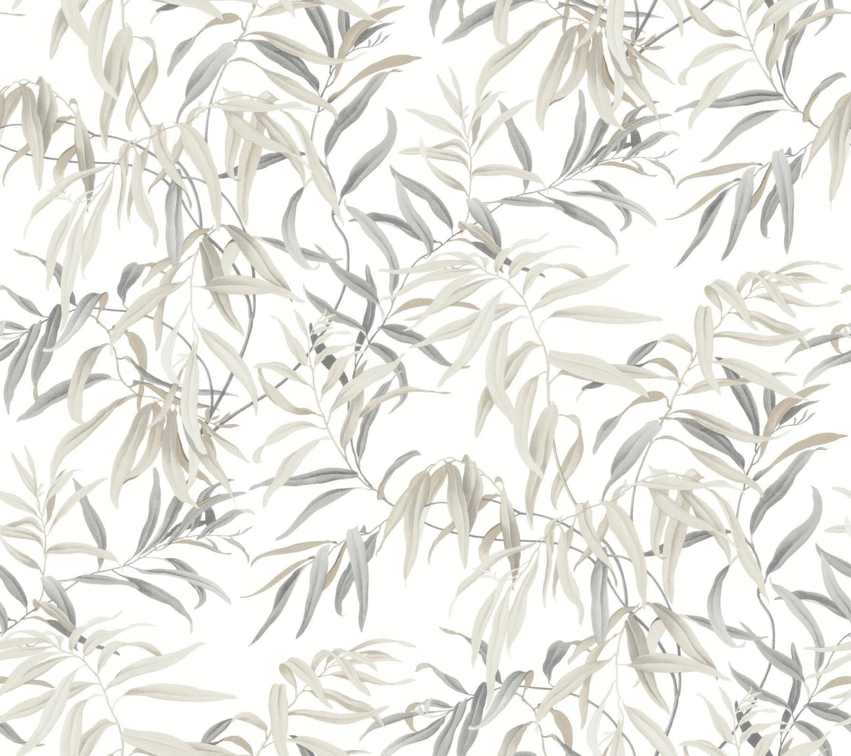 York Willow Grove Sand Beige/Grey Wallpaper