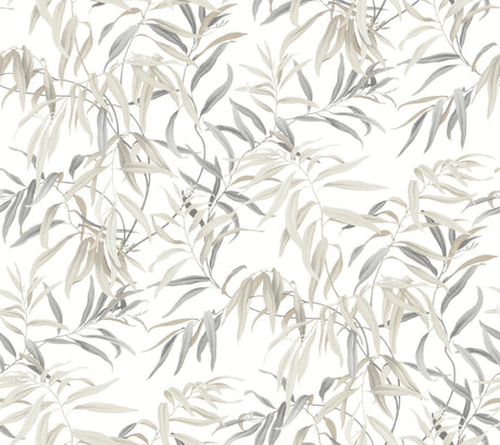 York Willow Grove Sand Beige/Grey Wallpaper