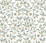 York Jasmine Eucalyptus Green Wallpaper