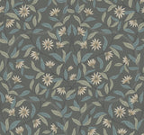 York Jasmine Charcoal Grey Wallpaper