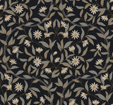 York Jasmine Midnight Black Wallpaper