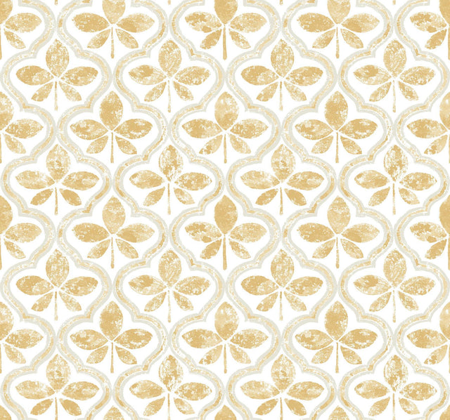 York Sevilla Ochre Yellow Wallpaper