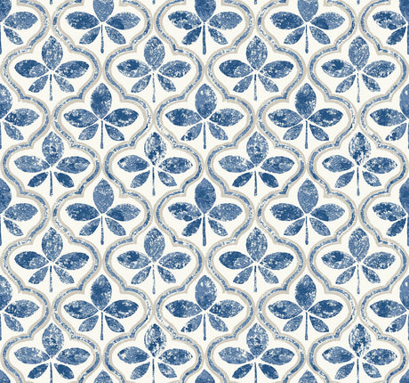 York Sevilla Cobalt Blue Wallpaper
