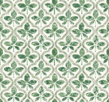 York Sevilla Clover Green Wallpaper