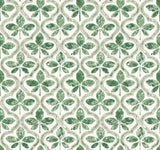 York Sevilla Clover Green Wallpaper