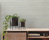 York Fountain Grass Smokey Blue Blue Wallpaper