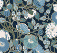 York Vincent Poppies Indigo Black Wallpaper