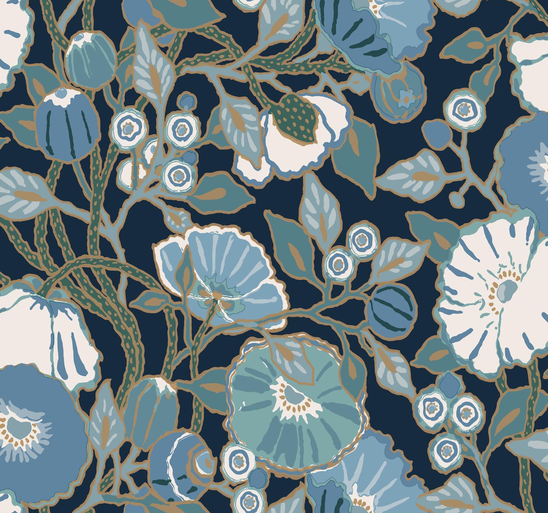 Обои Бумажные Vincent poppies by York