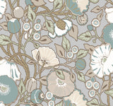 York Vincent Poppies Heather Grey/Beige Wallpaper