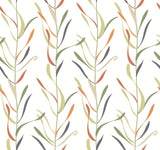 York Chloe Vine Sienna Orange Wallpaper