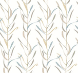 York Chloe Vine River Rock Beige Wallpaper