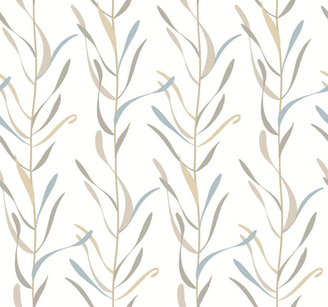 York Chloe Vine River Rock Beige Wallpaper