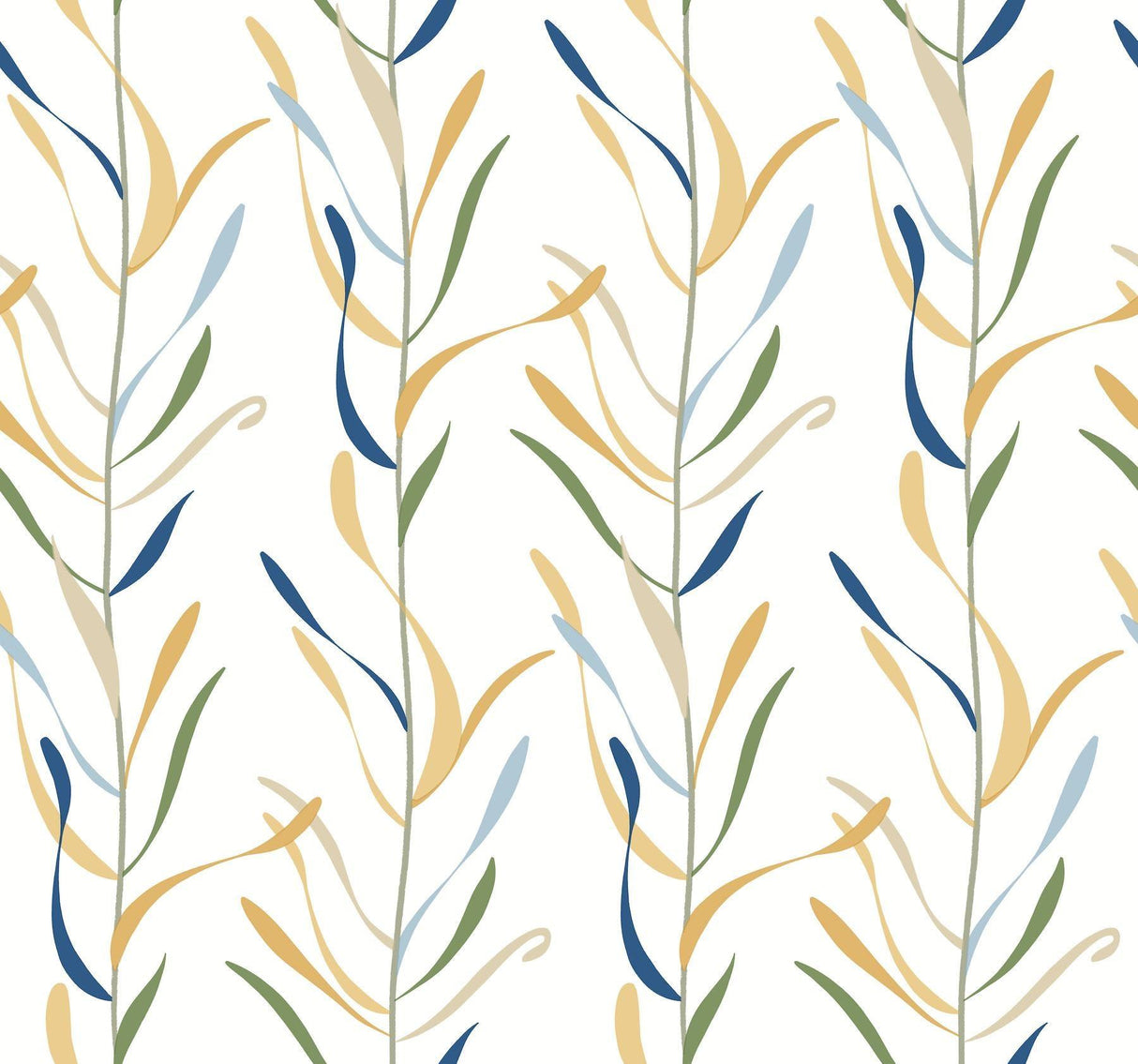 York Chloe Vine Ochre Yelllow Wallpaper