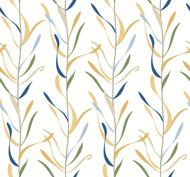 York Chloe Vine Ochre Yelllow Wallpaper