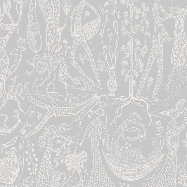Borastapeter Poème D'Amour Grey Wallpaper
