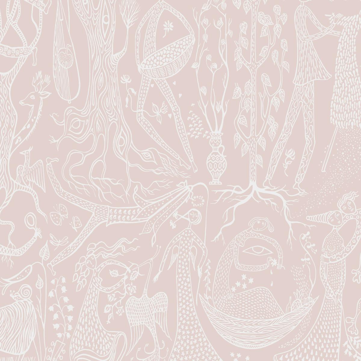 Borastapeter Poème D'Amour Blush Wallpaper