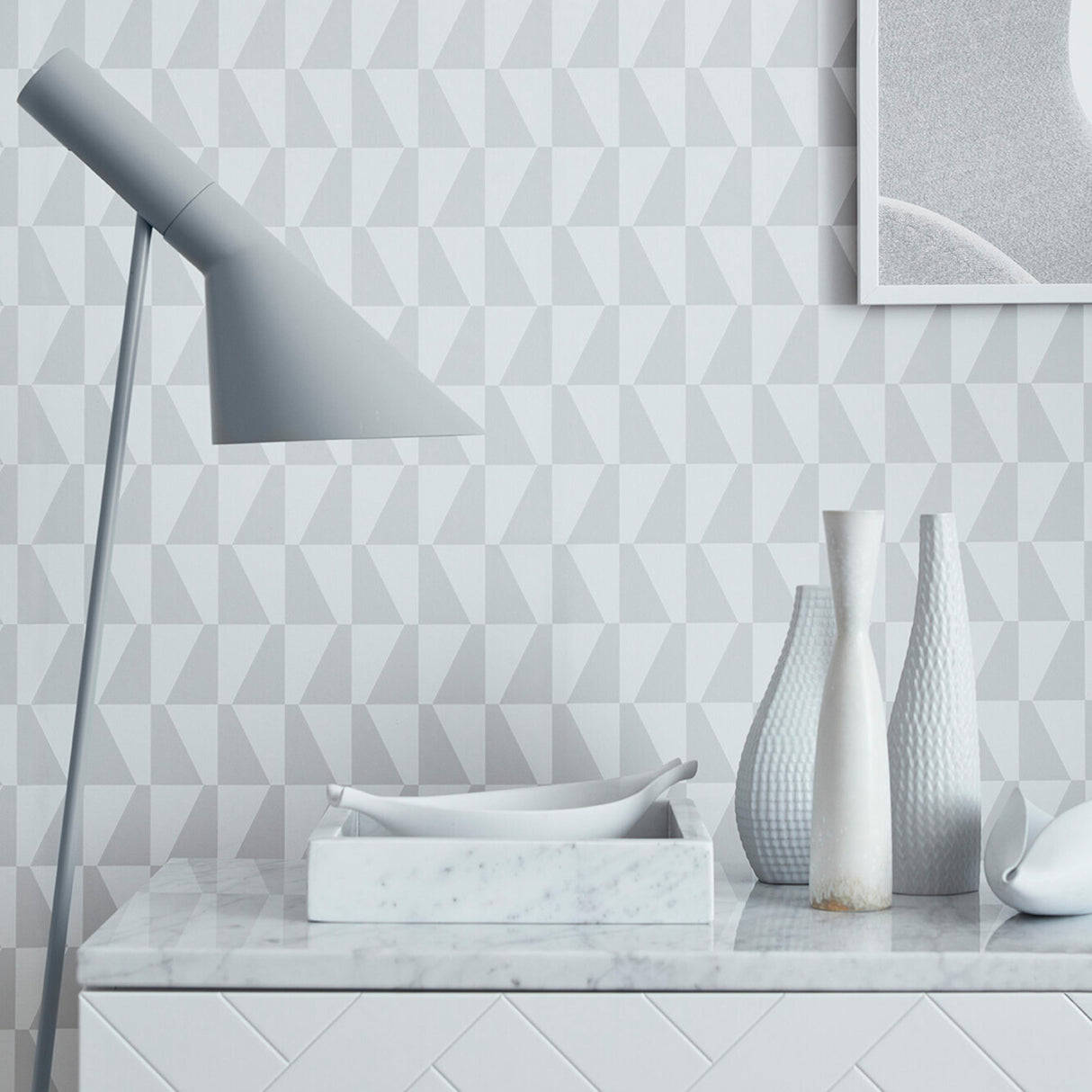 Borastapeter Trapez Grey Wallpaper