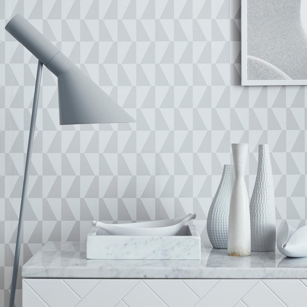 Borastapeter Trapez Grey Wallpaper