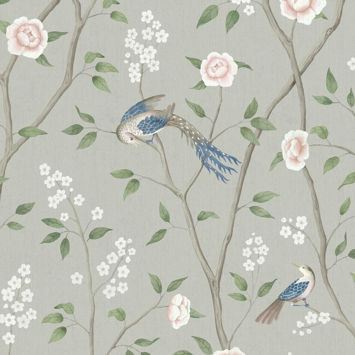 Borastapeter Paradise Birds Mineral Shimmer Wallpaper