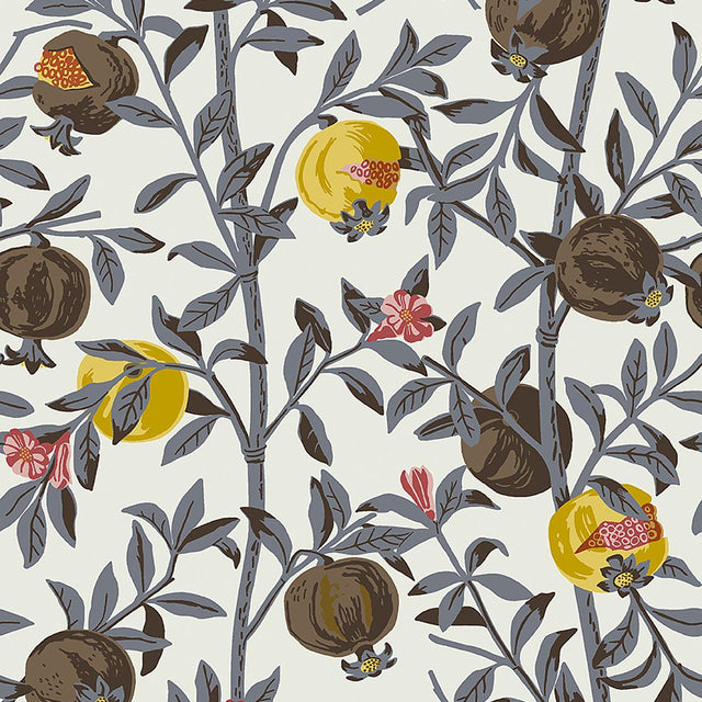 Borastapeter Granatapple Slate And Ochre Wallpaper