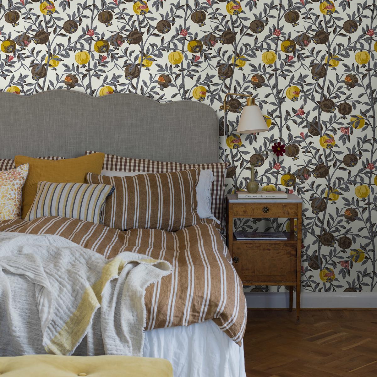 Borastapeter Granatapple Slate And Ochre Wallpaper