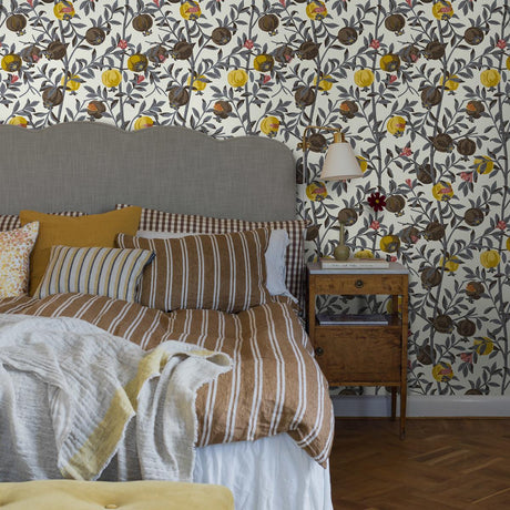 Borastapeter Granatapple Slate And Ochre Wallpaper