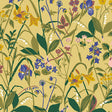Borastapeter Ros Och Lilja Ochre Wallpaper