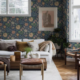 Borastapeter Alicia Navy Wallpaper
