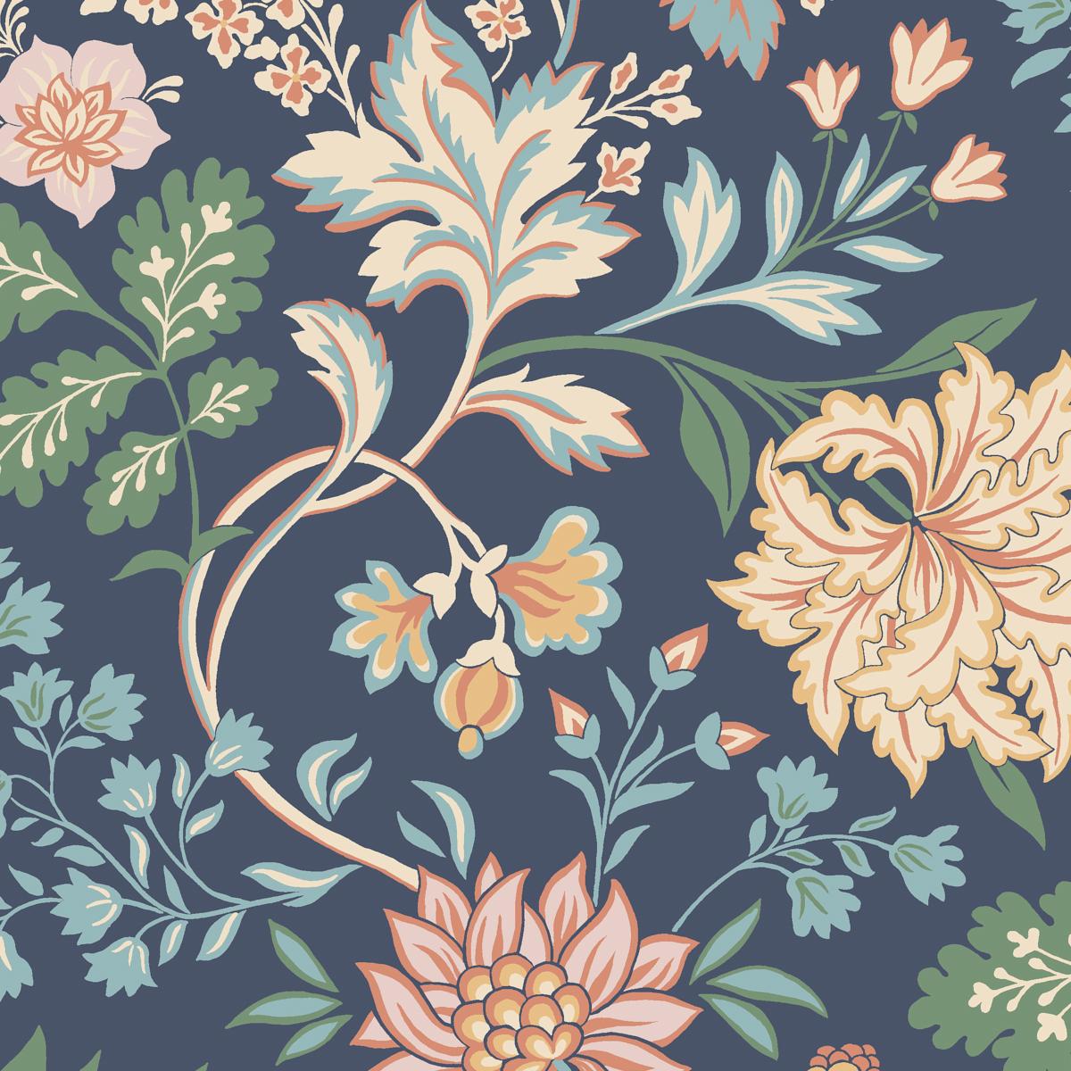 Borastapeter Alicia Navy Wallpaper